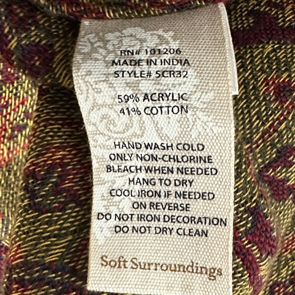 Soft Surroundings Nikol Women's Plus Size Tapestry Paisley Tunic - Picture 6 of 6